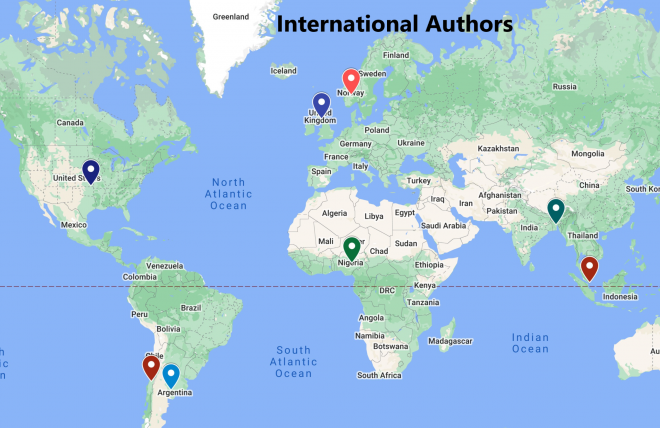 CARES II Map of international authors